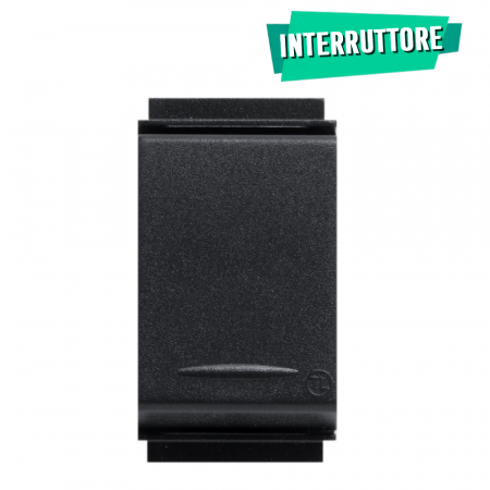 Interruttore Unipolare Nero 10A 250V compatibile con Bticino Living Classic - Feb Elettrica